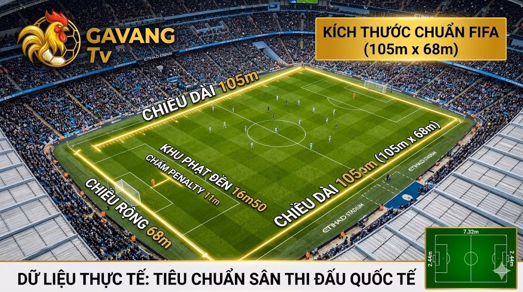 Kích Thước Sân Bóng Tiêu Chuẩn (5, 7, 11 Người) Tranh Tài Đỉnh Cao