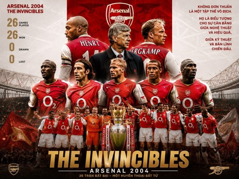 Đội hình Arsenal 2004 vẫn được xem là chuẩn mực của sự hoàn hảo tại Ngoại hạng Anh