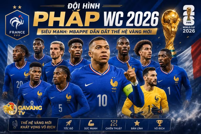 Đội hình Pháp WC 2026 siêu mạnh: Mbappe dẫn dắt thế hệ vàng mới