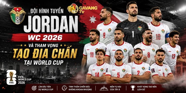 Đội hình tuyển Jordan WC 2026 và tham vọng tạo địa chấn tại World Cup