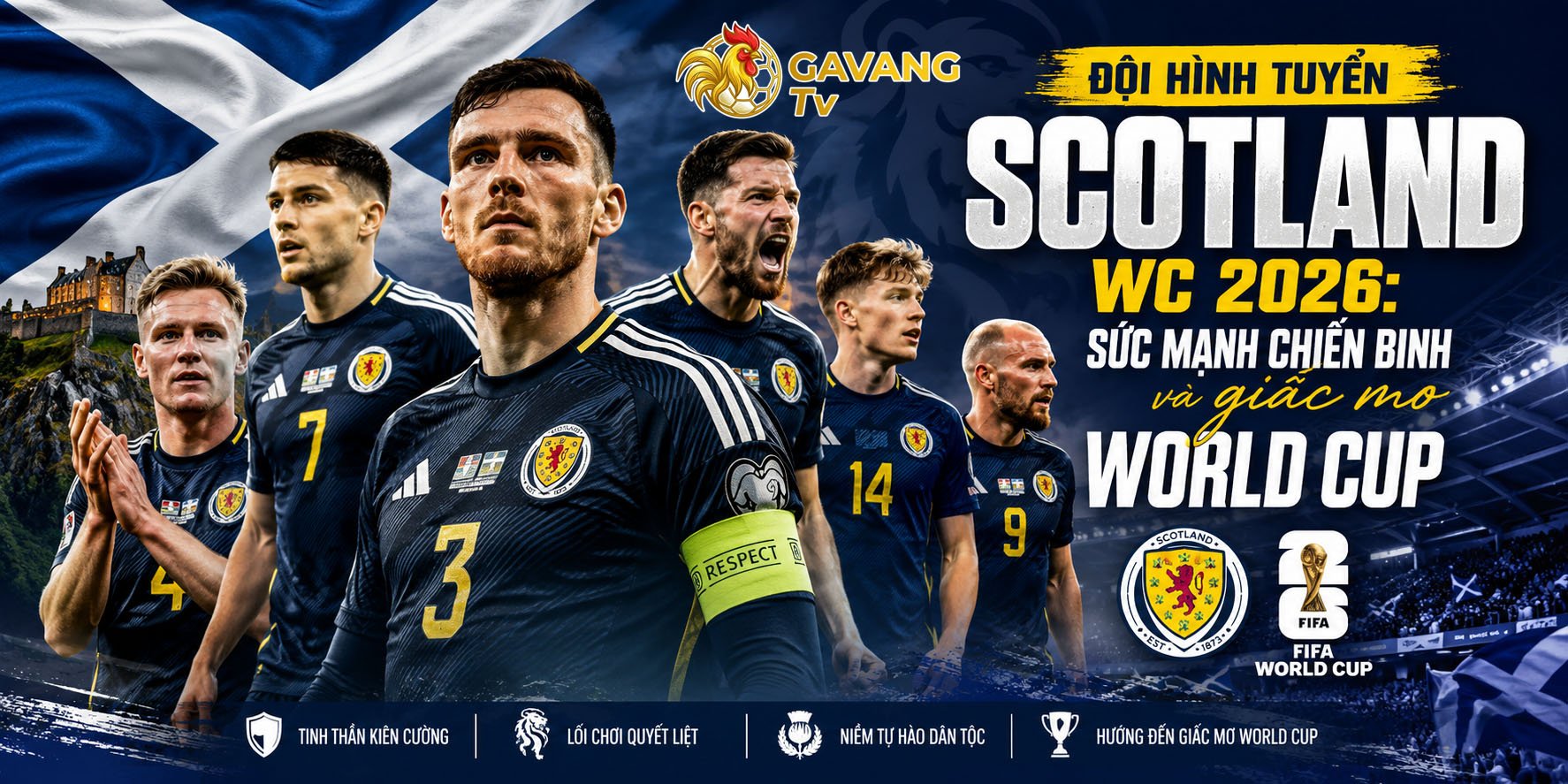 Đội hình tuyển Scotland WC 2026: Sức mạnh chiến binh và giấc mơ World Cup