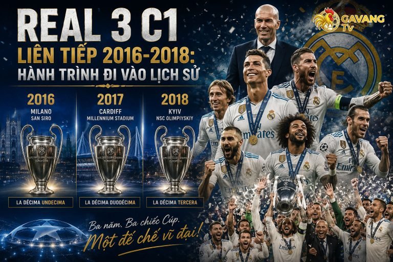 Real 3 C1 liên tiếp 2016-2018: Hành trình đi vào lịch sử