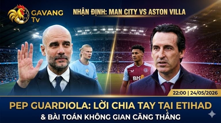 Nhận định trận đấu Man City vs Aston Villa vòng 38: Hình ảnh HLV Pep Guardiola vẫy tay chào tạm biệt người hâm mộ tại sân Etihad.