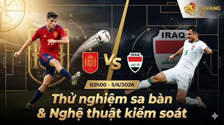 Giao diện xem trực tiếp bóng đá Full HD tốc độ cao tại website Gavang TV.