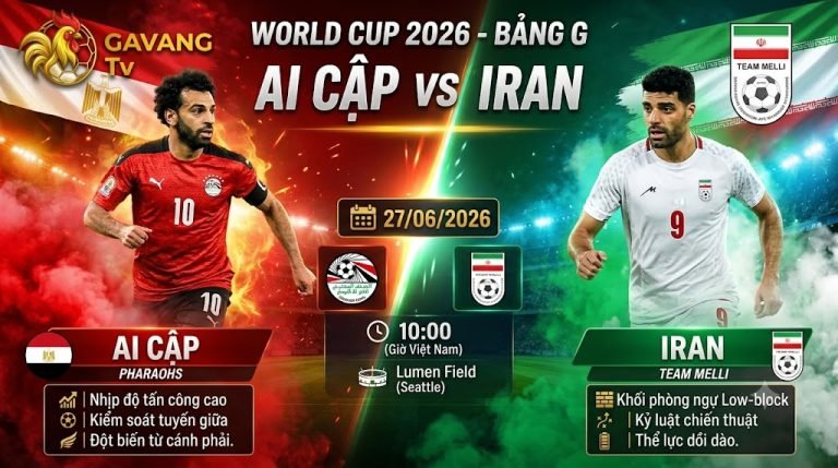 Nhận định bóng đá trận Ai Cập vs Iran tại bảng G World Cup 2026, màn đối đầu tâm điểm giữa Mohamed Salah và Mehdi Taremi.
