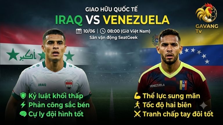 Nhận định tổng quan sức mạnh và thông tin trận đấu giao hữu quốc tế giữa Iraq vs Venezuela.
