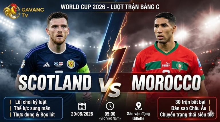 Nhận định trận đấu Scotland vs Morocco tại bảng C World Cup 2026 chi tiết từ chuyên gia Gavang TV.