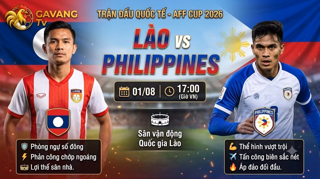 Nhận định Lào vs Philippines, 17h00 ngày 1/8: Phân tích chiến thuật AFF Cup 2026